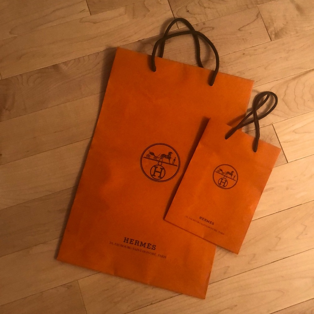 HERMES PAPER SHOPPING BAGS Set of 2